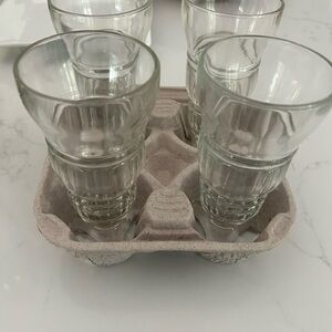 Elegant Clear Glass Tumbler Set from France perfect for shakes or other